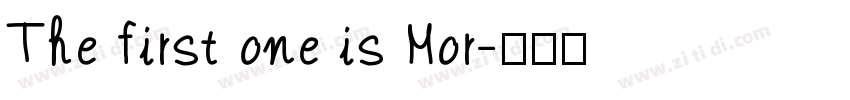 The first one is Mor字体转换